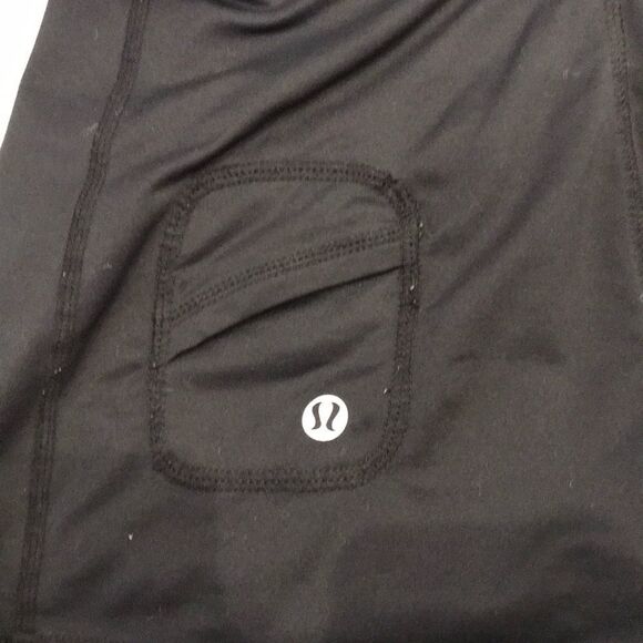 Lululemon black athletic top with ruched back - Picture 3 of 5